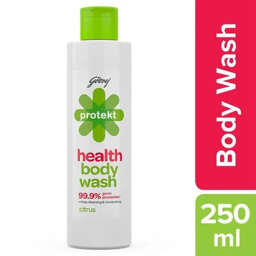 Godrej Protekt Health Body Wash – 99.9% Germ Protection, Deep Cleansing & Moisturising, Citrus Fragrance, 250 ml - Sparkling Fusion