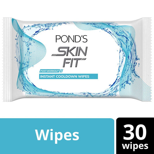 Pond's Skin Fit Post Workout Instant Cooldown Wipes, 30 Pieces - Sparkling Fusion