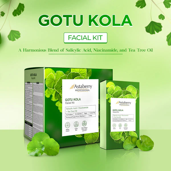 ASTABERRY Professional Gotu Kola Facial kit | 6 Steps 1 Use facial kit Set - Sparkling Fusion