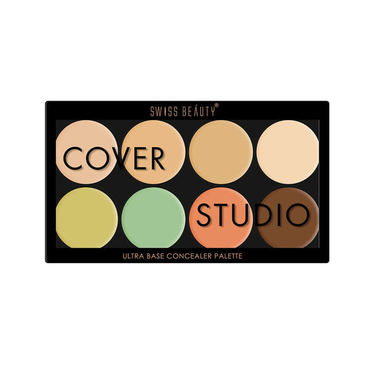 Swiss Beauty Ultra Base Concealer Palette | Light Weight Multi-Purpose Concealer Color Corrector Palette | Shade-03,19G