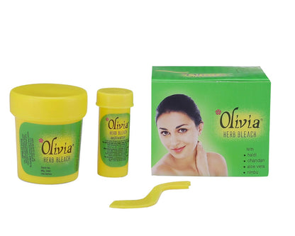 Olivia Herb Bleach For Sensitive Skin 15g With Haldi|Chandan|Aloe Vera|Nimbu - Sparkling Fusion