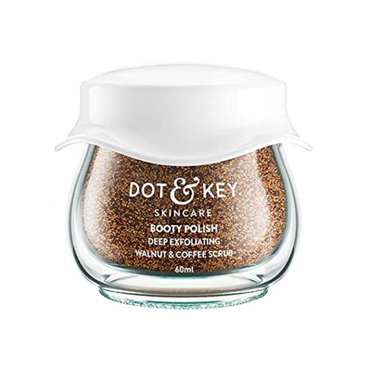 Dot & Key Booty Polish Deep Exfoliating Walnut & Coffee Body Scrub, 60ml, for butt, thighs and hips, anti-cellulite and dark spots reduction - Sparkling Fusion