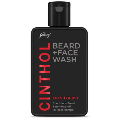 Cinthol 2-in-1 Beard Wash + Face Wash – FRESH BURST, 100ml - Sparkling Fusion