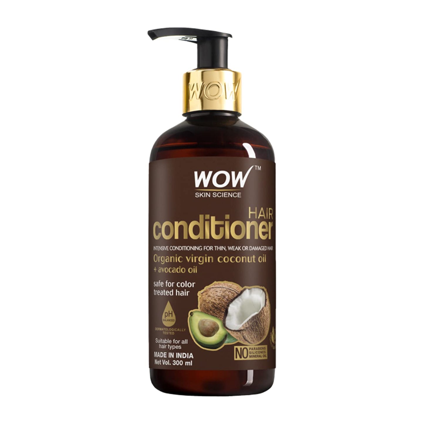 WOW Skin Science Coconut & Avocado Oil No Parabens & Sulphate Hair Conditioner, 300 ml - Sparkling Fusion