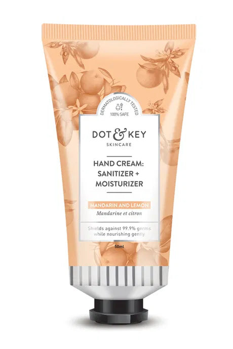 Dot & Key Hand Cream Sanitizer + Moisturizer - Mandarin & Lemon - Sparkling Fusion