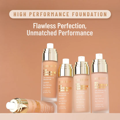 SWISS BEAUTY High Performance Foundation  - Shade No. 02 — Rose-Blush - Sparkling Fusion