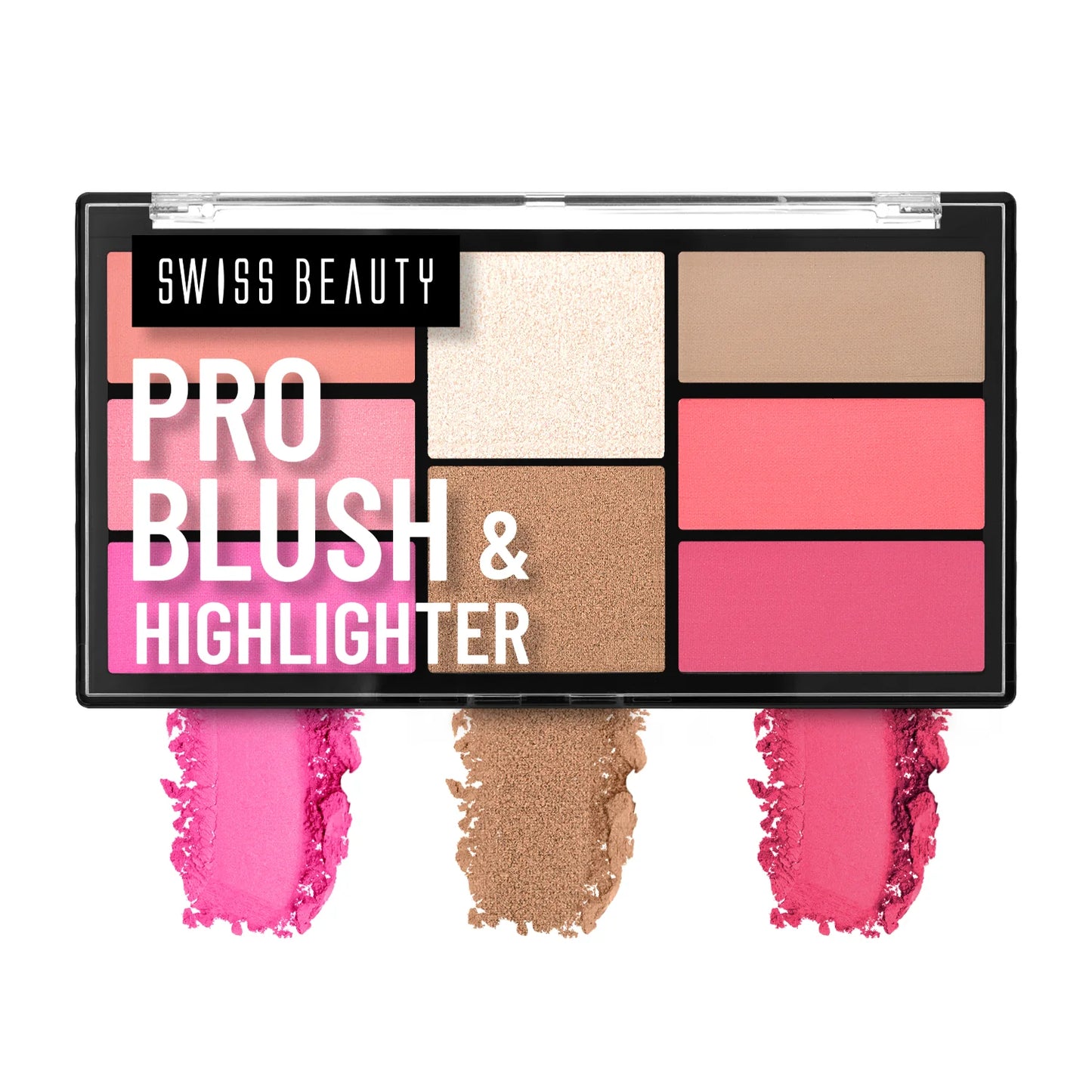 Swiss Beauty Pro Blusher & Highlighter Palette For Face Makeup | Shade-04, 18G