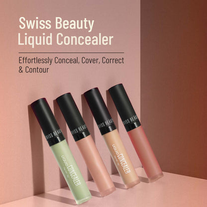 SWISS BEAUTY Liquid Concealer - Shade No. 04 — Medium-Beige - Sparkling Fusion