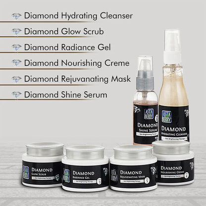 Astaberry Diamond Facial Kit | 6 Steps(570 gm) - Sparkling Fusion