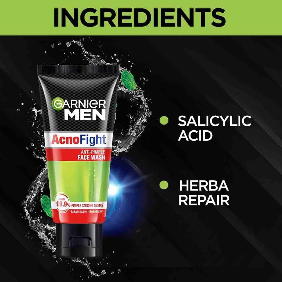 Garnier Men Acno Fight Anti-Pimple Facewash, 50gm - Sparkling Fusion