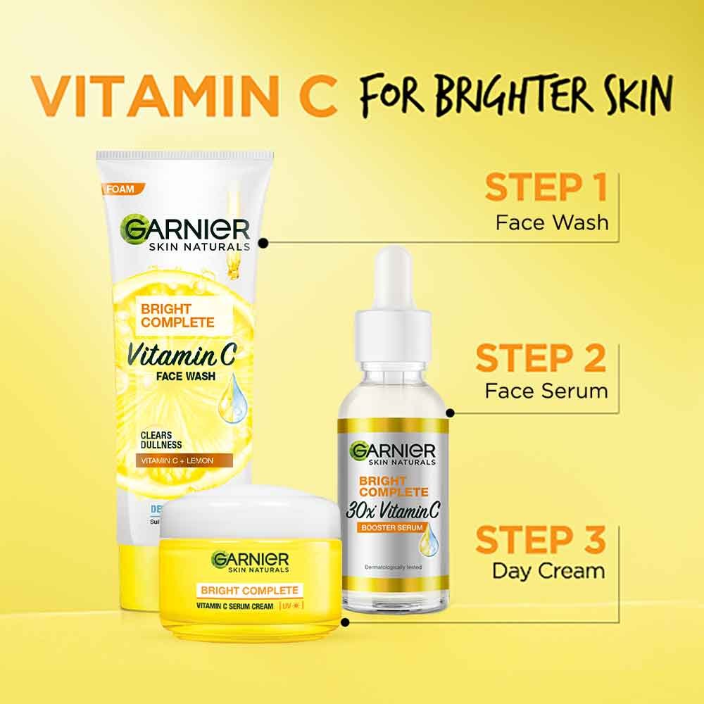 Garnier Bright Complete Vitamin C Facewash, 50g - Sparkling Fusion