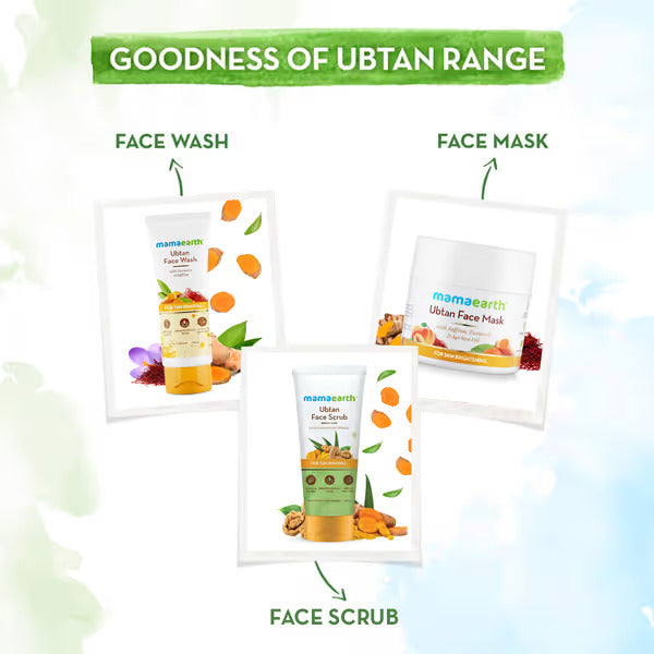 Ubtan Face Wash with Turmeric & Saffron for Tan Removal – 100ml - Sparkling Fusion