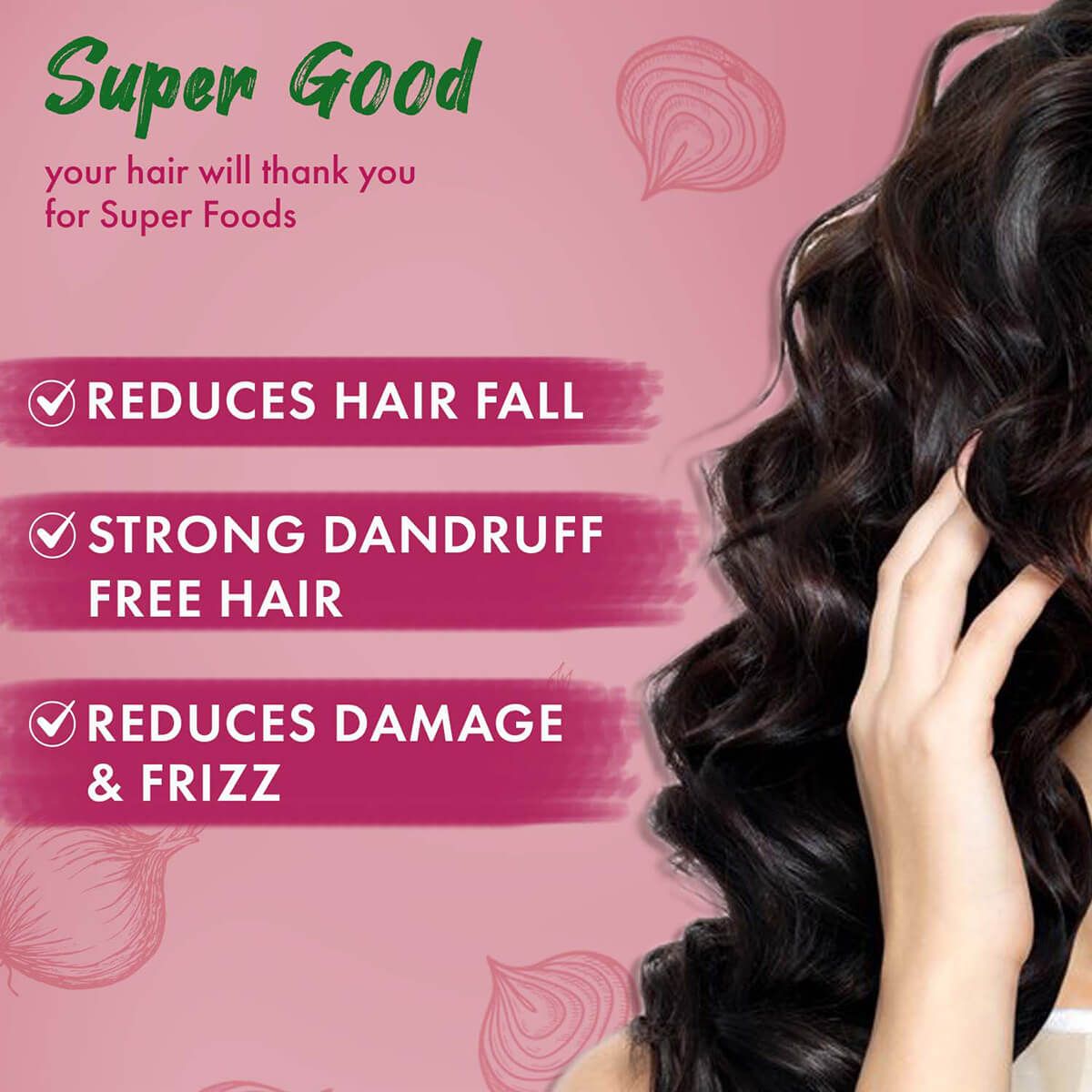 MyGlamm's SUPERFOODS Onion & Moringa Shampoo! - Sparkling Fusion