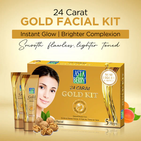 Astaberry Gold Mini Facial Kit | Gives Glow & Shine - Sparkling Fusion