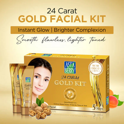 Astaberry Gold Mini Facial Kit | Gives Glow & Shine - Sparkling Fusion