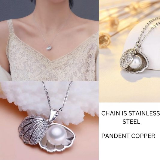 Korean Mystic Pearl Connection - Seoul Pearl Fusion Necklace - Sparkling Fusion