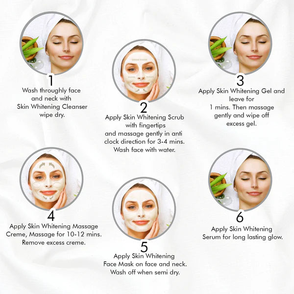 Astaberry Skin Whitening Facial Kit | 6 Steps 12 Pouch Set - Sparkling Fusion